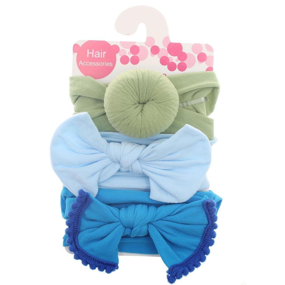 Fashion Baby Nylon Bow Headband Newborn Bowknot Round Ball Head wrap Flower Turban Girls Hair Bands Bow For Kids