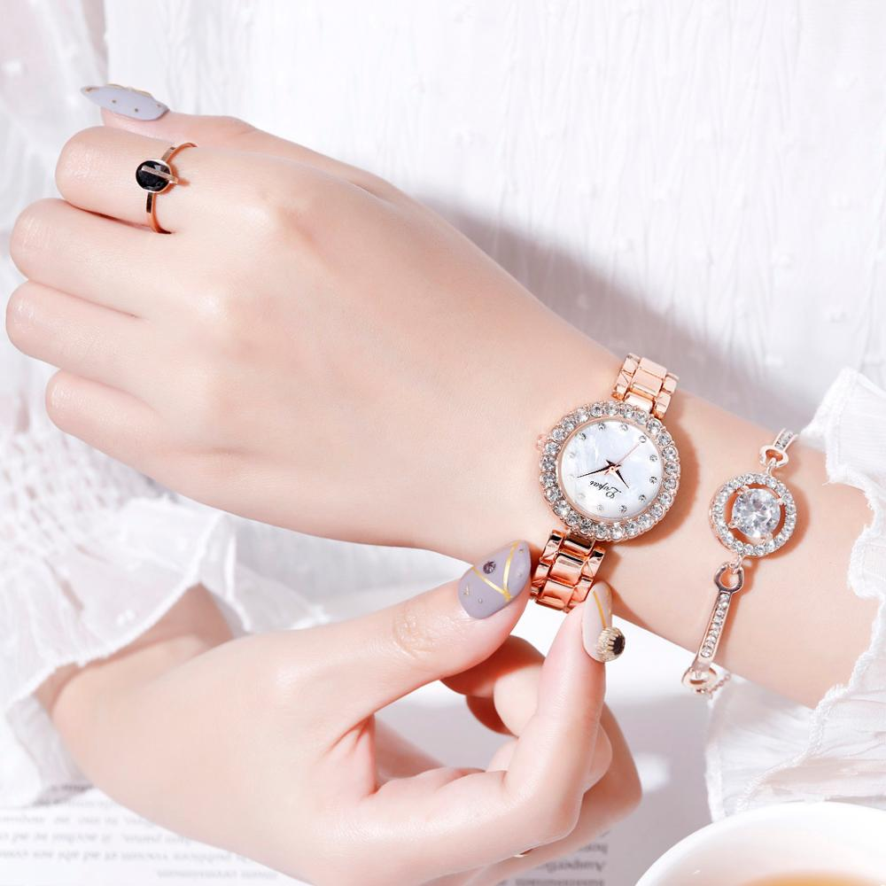 Luxury Bracelet Watches Set For Women Fashion Geometric Bangle Quartz Clock Ladies Wrist Watch For Women and Girls