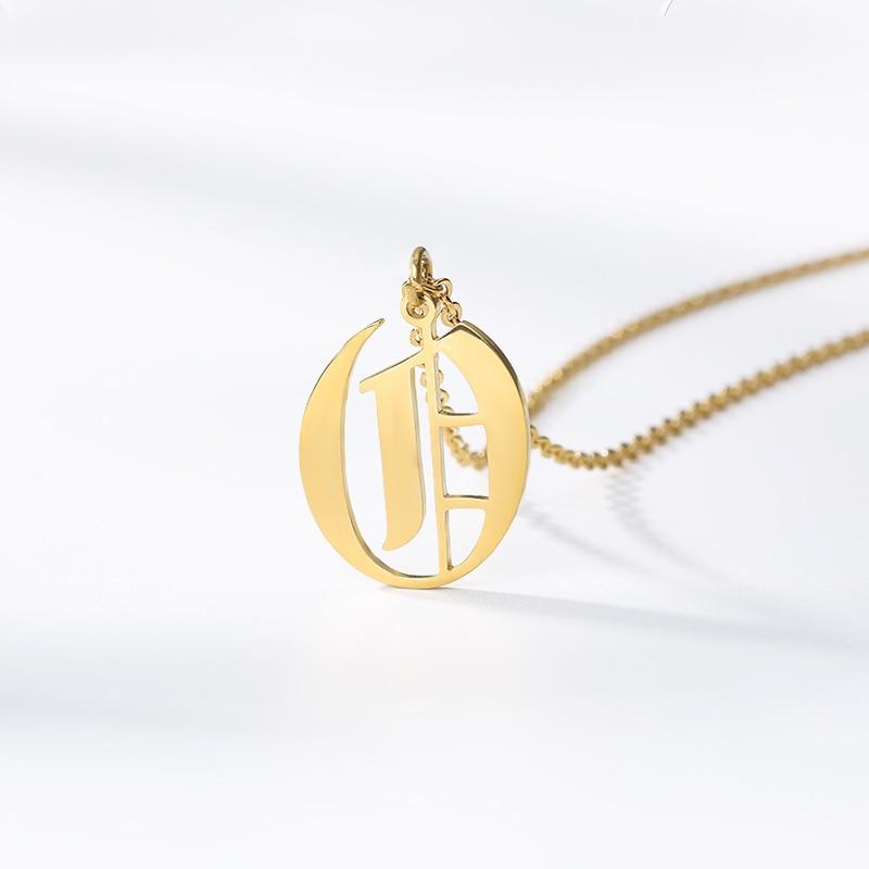 Women Gold Chain Letter Necklace Stainless Steel Perfect Gift For Girls Luxury Jewelry Style