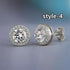 Geometric Elegant Women Quality Stud Earrings Luxury Cubic Zircon Wedding Party Daily Wearable Fashion Jewelry