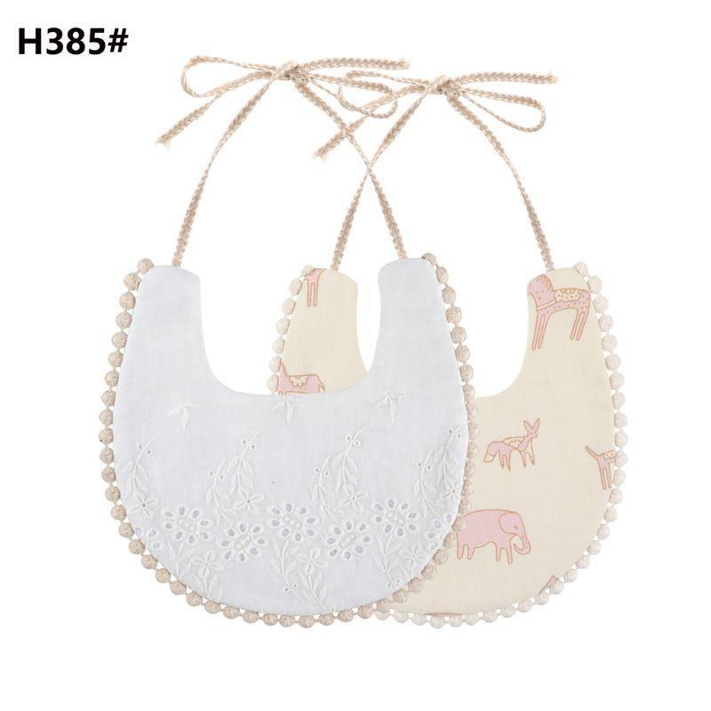 Infant Baby Bib Kid Toddler Dinner Feeding Tassel Double-side Cotton Linen Burp Cloths Saliva Towel For Baby