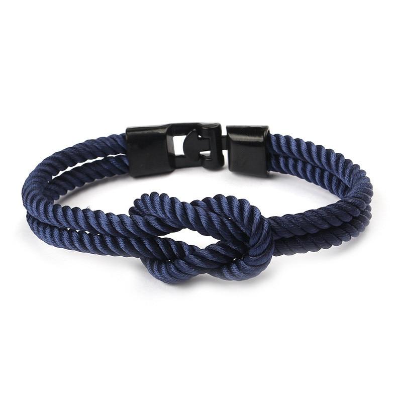 Modern Elegant Multi-Layer Concentric New Knot Braided Nylon Rope Men Anchor Amazing Bracelet Charm Couple Bracelets For Women Navy Jewelry Friendship