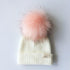 Winter Baby Boy Girl Artificial Pompom Knitted Hat Toddler Kids Caps With Pompon for Newborn