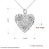 925 Sterling Silver Photo Frame Pendant Heart Necklace 18 Inch Snake Chain Woman Charm Statement Necklace In Fashion Jewelry Design