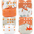 4PCS Set Diaper Cover Washable Diaper Eco-friendly Ecological Adjustable Baby Nappy Reusable Cloth Diapers In Printed Design For Baby and Kids