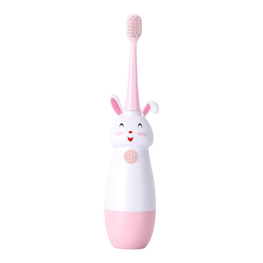 New Electric Toothbrush Cartoon Pattern Teethbrush Electric Teeth Tooth Brush For Kids with Soft Replacement Head Vibrating Toothbrush for Children Boys and Girls Age 3-13 IPX7 Waterproof Christmas Gift for Kids