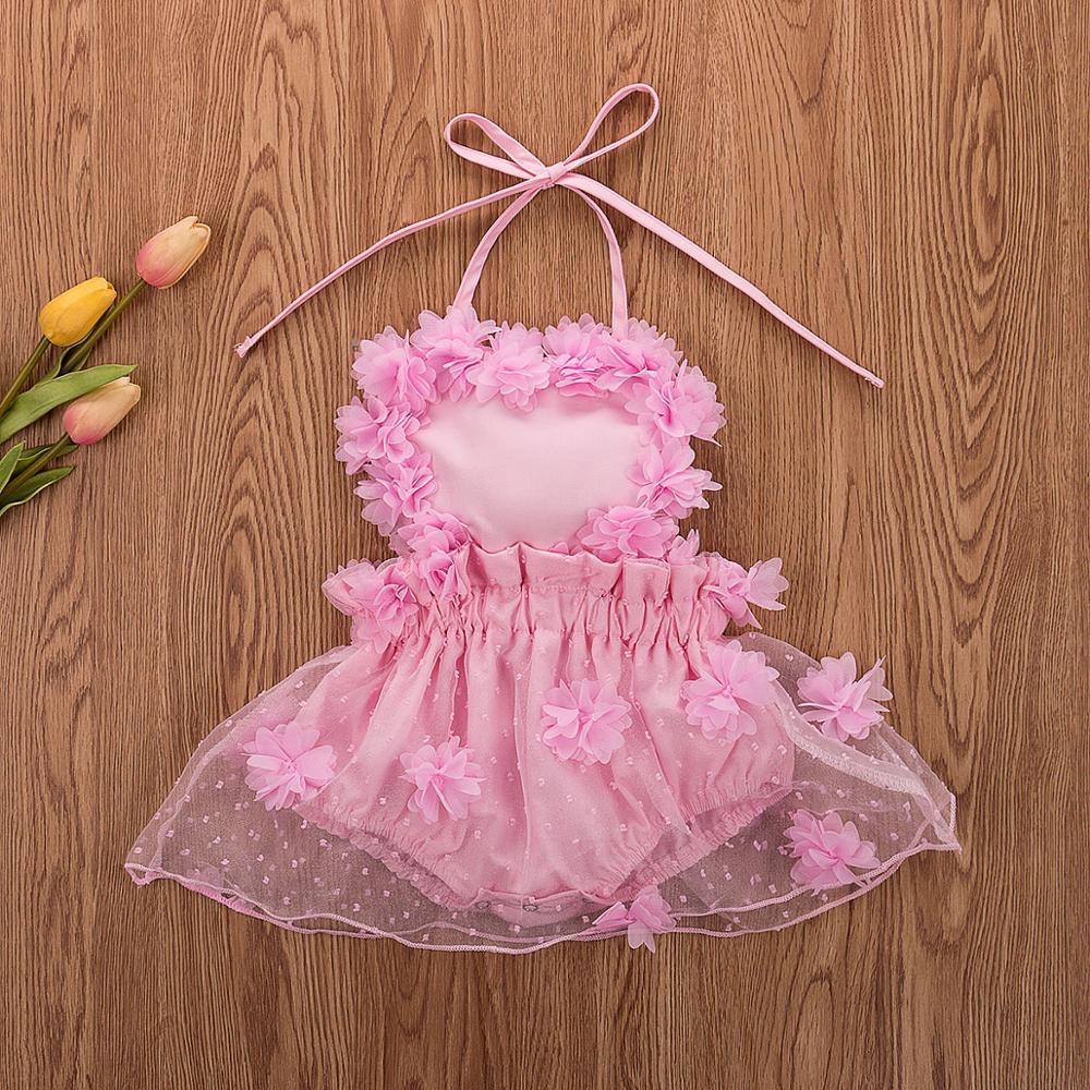 Newborn Infant Baby Girl Romper with Sequin Dot Tulle Dress Outfits for Toddler Girls Dress For Birthday And Party