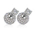 Elegant 925 Sterling Silver New Jewelry Shambhala Luxury Zirconia Epic Female Vintage Stud Earrings