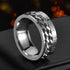 Luxury Chain Cool Stainless Steel Rotatable Men Ring High Quality Spinner Chain Punk Men Jewelry Style for Party Gift