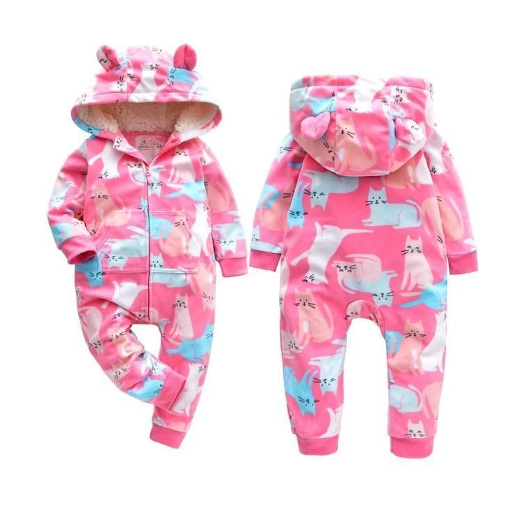 Modern Infant Baby Rompers Coral Fleece Animal Overall Baby Halloween Xmas Costume Clothes Baby jumpsuit Romper For Kids