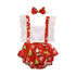 New Christmas Princess Set Newborn Baby Girls  Suspender Dress Romper Bodysuit And Hairband Set