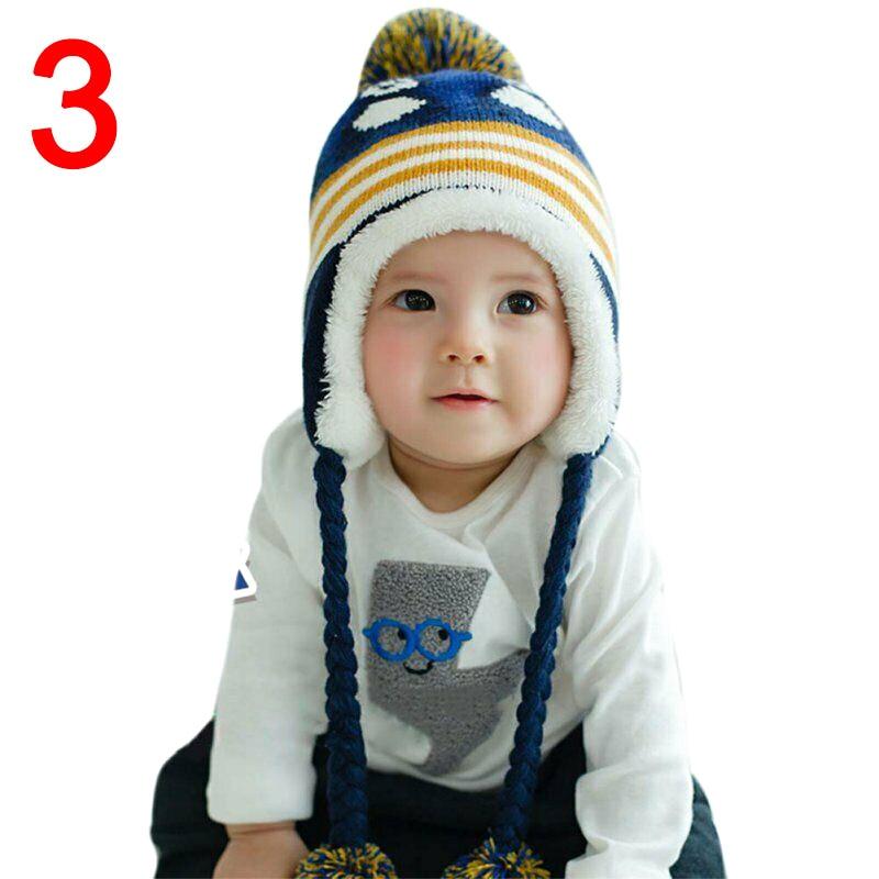 Modern New Baby Boys and Girls Winter Warm Knitted Crochet Ear flap Beanie Wool Cute Penguin Cap For Kids