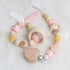 Modern Wood Pacifier Clip Chain Holder Nipples Pacifier Clips Pacifier Teether Teething Toy Cartoo Wooden Bracket For Pacifier For Kids