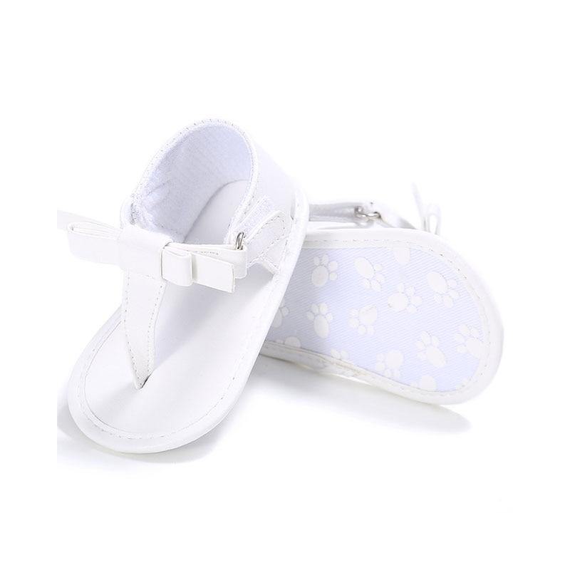 Baby Summer Newborn 0-18M Infant Baby Girls Boys Shoes Solid Non-slip Party Bow PU Leather Breathable Toddler Shoes