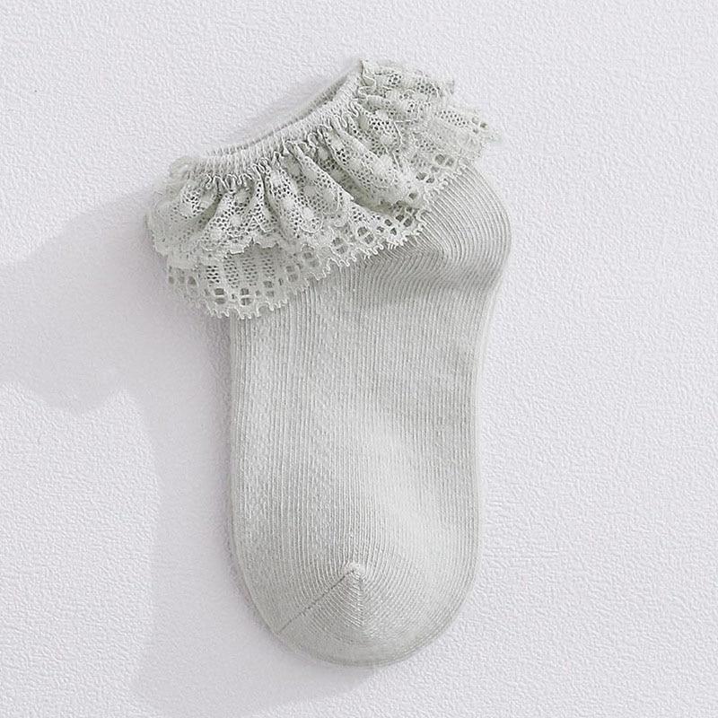 New Baby Socks Cute Lace Flower Bows Newborn Baby Girl Socks Cotton Princess Girls Socks