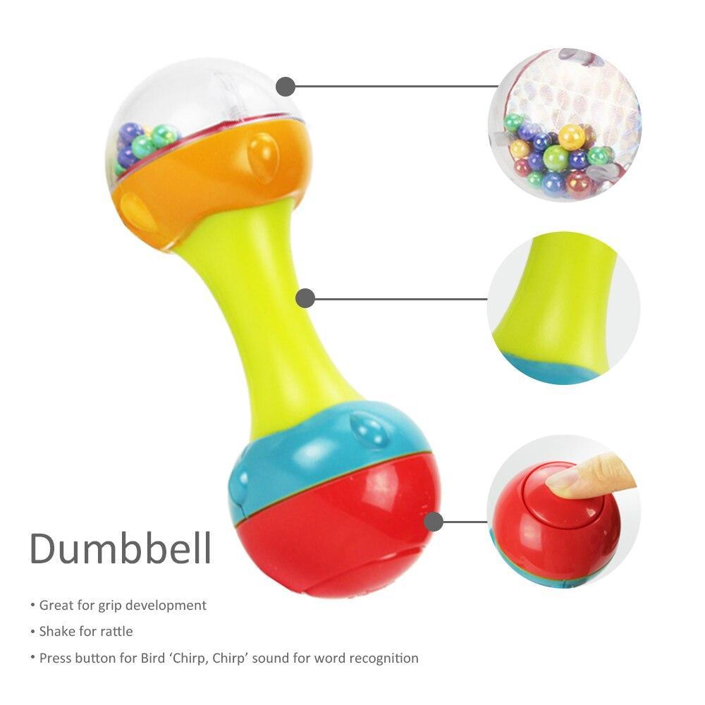 Baby Rattles Teether Shaker Grab and Spin Rattle Musical Toy Set Early Educational Toys For Baby