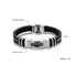 Stainless Steel Silicone Bracelet Men Jewelry Wrist Band Punk Style New Design Men Rubber Charm Brecelet