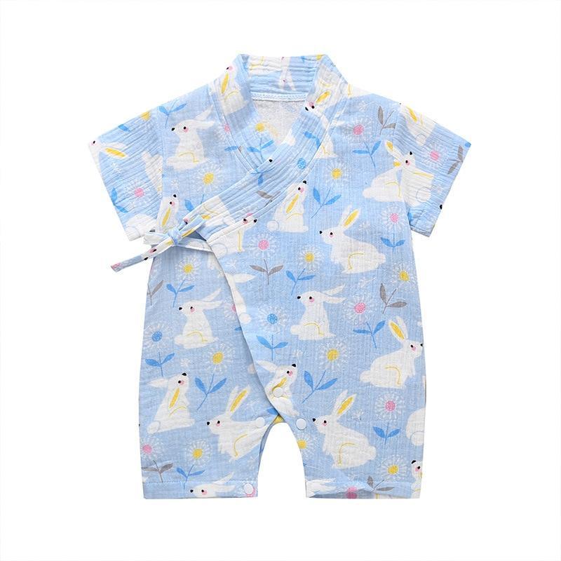 Summer Baby Girl/Boys Clothing Short-sleeved Rompers Jumpsuit Floral Print  Cute Soft Newborn Infant Baby Playwear For Girls and Boys Kids