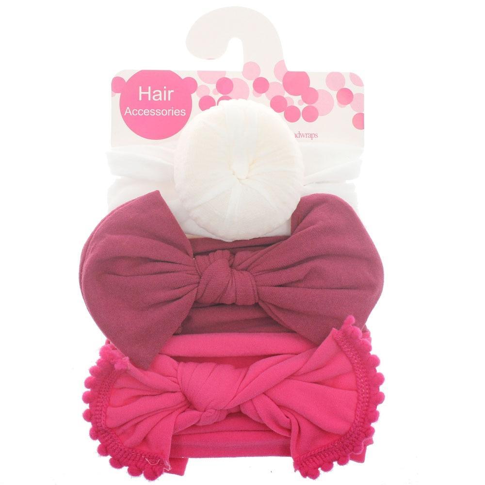 Fashion Baby Nylon Bow Headband Newborn Bowknot Round Ball Head wrap Flower Turban Girls Hair Bands Bow For Kids