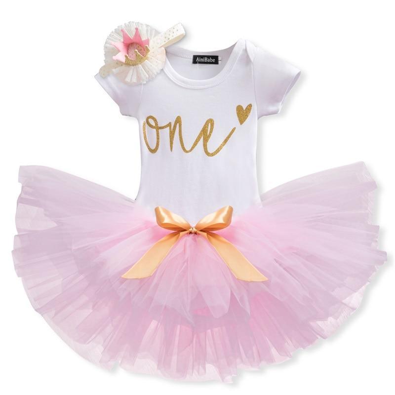 Modern Unicorn Party Girls Tutu Dress Toddler Kids Clothes Baby 1st Birthday Outfits For Girls