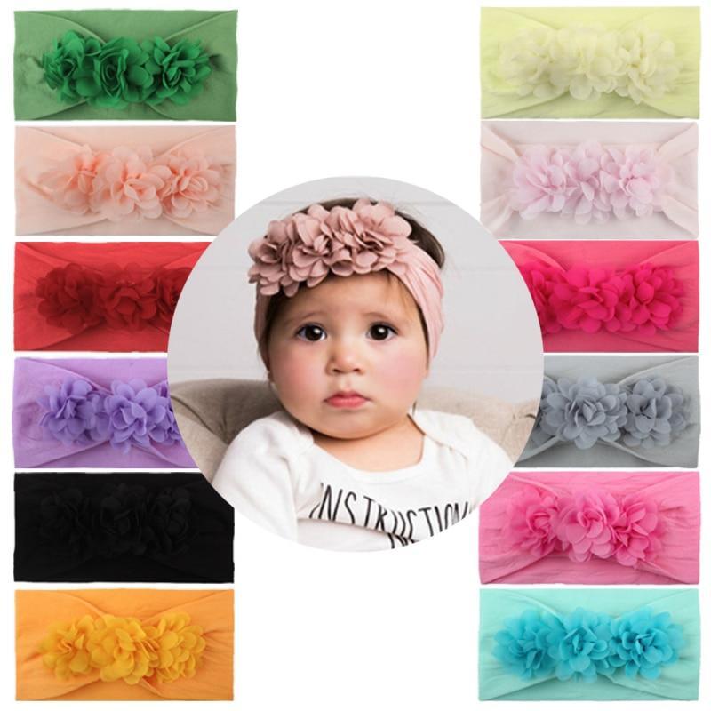 Lace Flower Baby Headbands For Girls Elastic Head Wraps Head Band Hair Accessories Bow For Girls Kids