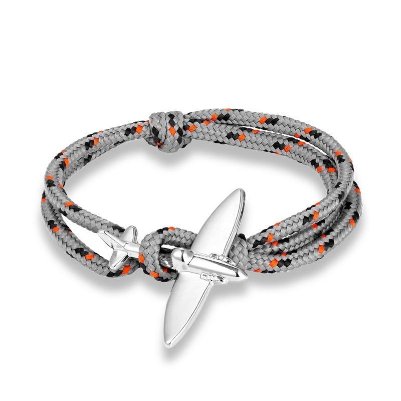 New Luxury Arrival Airplane Anchor Amazing Sport Camping Parachute Cord Survival Bracelet For Men And Women Elegant Buckle Navy Style Modern Fashion Jewelry