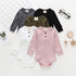 Luxury Mdoern Baby Girl Bodysuits Romper For Children Jumpsuit Unisex Ribbed Outfit Jumpsuit For Kids