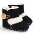 Newborn Infant Baby Snow Boots Winter Warm Cotton Baby Shoes Solid Button Autumn Ankle Bright Colors Boots