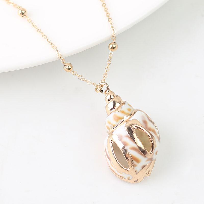 Boho Conch Shell Necklace Shell Gold Shell Chain Necklace Women Seashell Choker Necklace Pendants Jewelry Bohemian Female