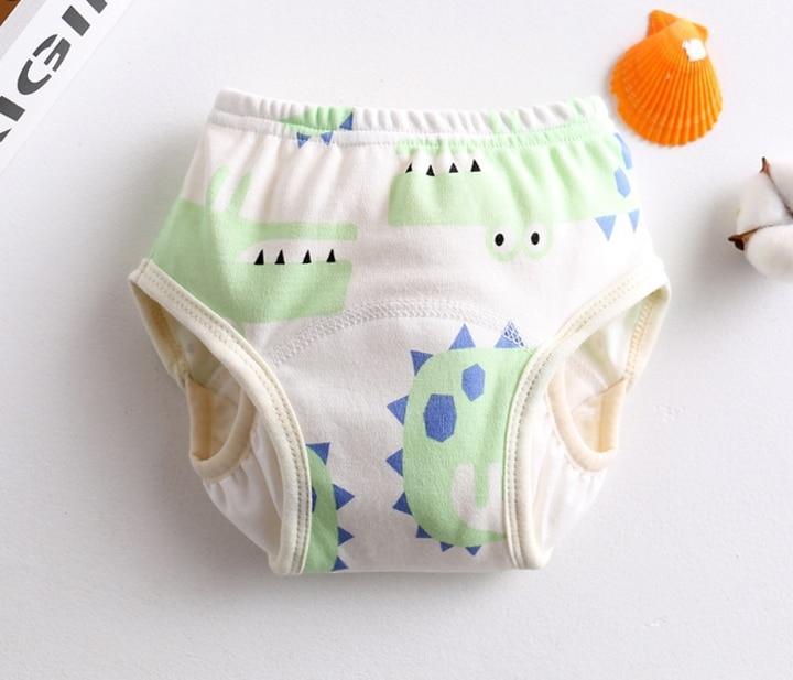 8-layer Pants Baby Diapers Reusable Training Pants Washable Cloth Diapers Waterproof Pants Nappies  With Leak-proof Side