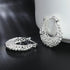 Luxury Silver Fashion Weave Hollow Moon Hoop Earring For Women