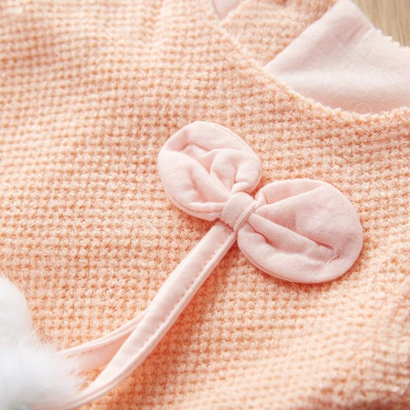 Toddler   Cute Dress With Fluffy Ball Unique Design Perfect Gift For Baby Girls