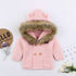 Modern Luxury Winter Warm Newborn Baby Boy Girl Knit Hooded Coat Fur Collar Jacket Clothes FOr Boys and Girls