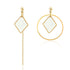 New Korean Heart Statement Drop Earrings  For Women In Fashion Vintage Geometric Acrylic Dangle Hanging Earring Jewelry Style