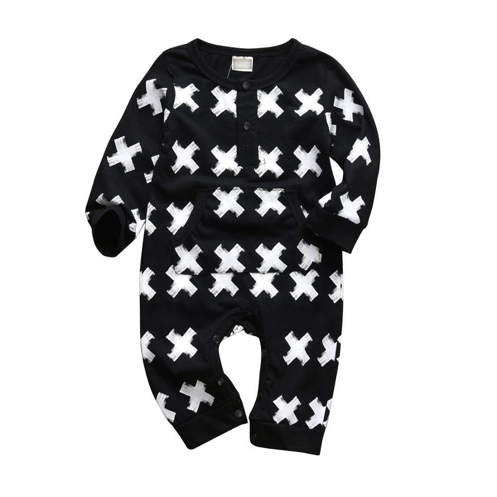 Modern Printed Baby Boys and Girls Romper Cotton Long Sleeve Jumpsuit for Infant Clothing Newborn Baby Kids