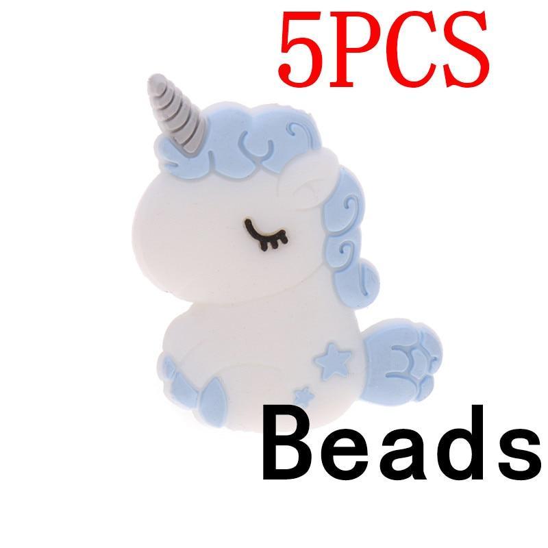 Silicone Unicorn Teether Beads Cute Cartoon Rodent BPA Free Baby Teething Toy For Baby and Kids