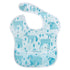 Waterproof Baby Bibs Polyester TPU Feeding Bibs Washable Baby Bibs with Food Catcher For Kids