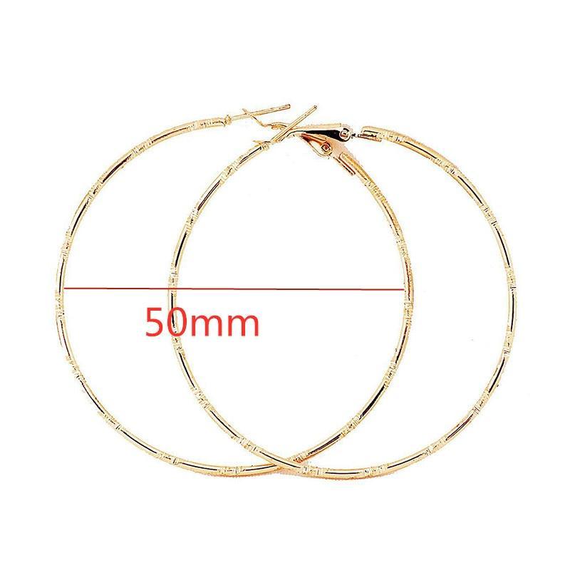 Big Circle Gold and Silver Luxury Woman 40mm 60mm 70mm 80mm Exaggerate Big Smooth Circle Hoop Earrings In Elegant Style