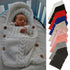 Warm Baby Blanket Knitted Newborn Swaddle Wrap Soft Footmuff Cotton Envelope For Stroller Accessories Blanket Bag