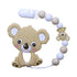 Baby Teething Lovely Koala Owl Horse Cookies Baby Teether Molar Toy Gift Raccoon Food Grade Silicone Beads For Kids and Baby