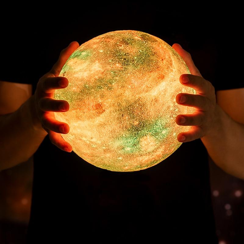 STEVVEX  New3D Print Star Moon Colorful Lamp  With Change Touch Option Home Decor Creative Gift Usb Led Night Light Galaxy Lamp Birthday Gift Lamp