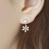 New Fashion Round Dangle Drop Korean Earrings For Women In Geometric Round Heart Gold Earring Elegant Style