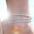 Gold Metal Shell Coconut Tree Female Anklets Barefoot Sandals Foot Summer Double Layers  Foot  Bracelets Leg Jewelry