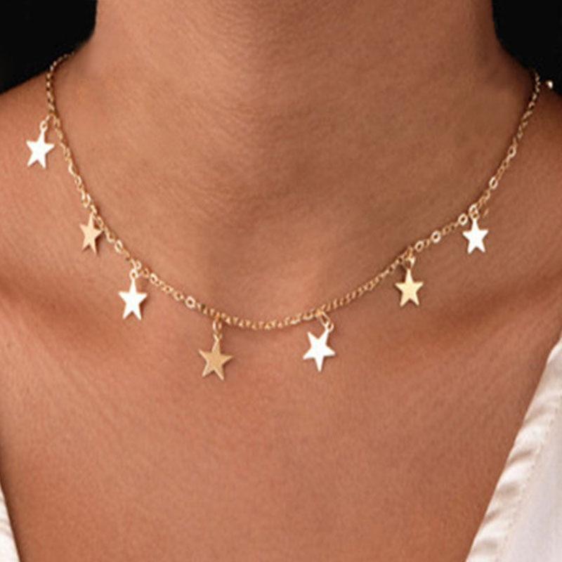 Elegant Non-Fading Luxury Stainless Steel Animal Butterfly Star Gold Necklace Amazing Women Choker Necklaces Pendants Femme Chain Jewelry Gifts