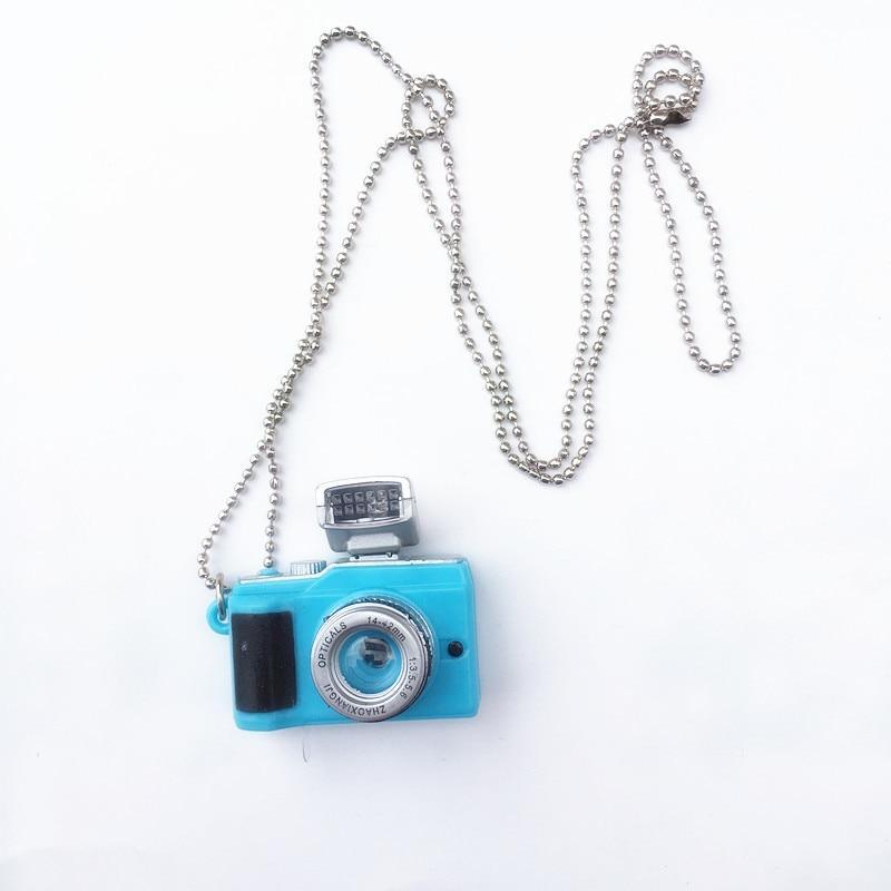 Interesting Flash Camera Necklaces Music Pendant Luminous Necklace Retro Small Camera Necklace With Flash For  Men and Women