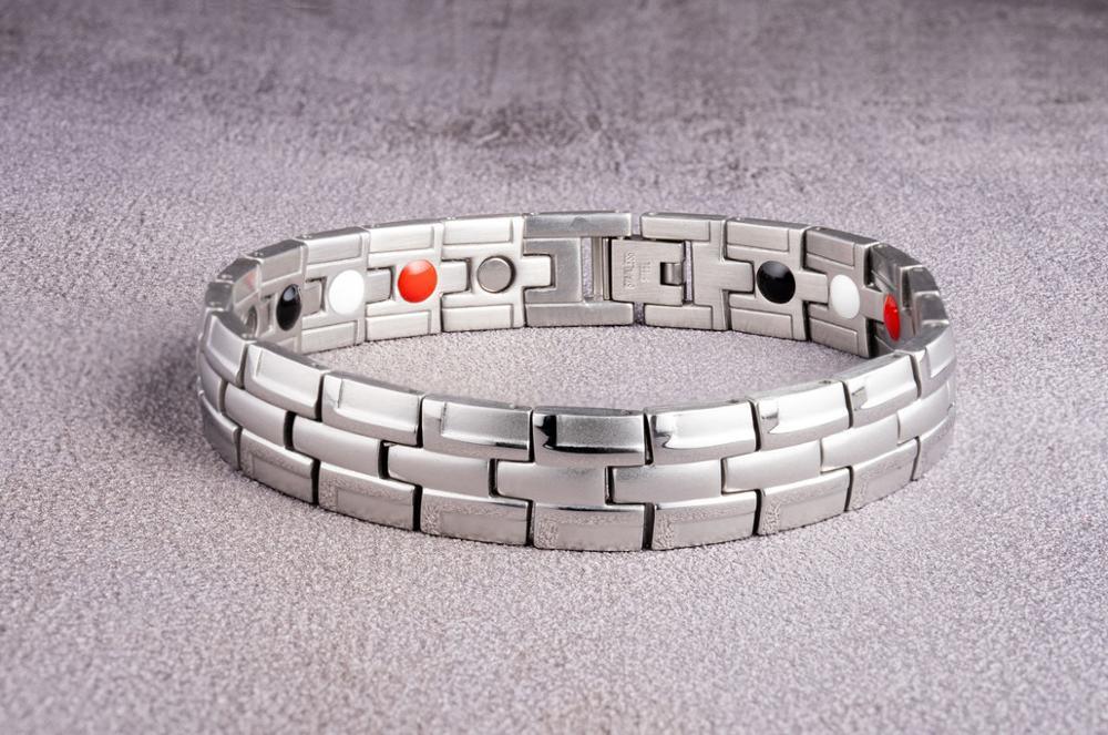 Trendy Men's Bracelet Stainless Steel Magnetic Bracelet Golden Magnet Bracelet For Men and Women