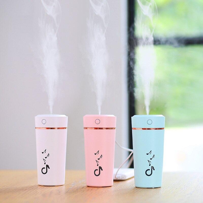 New USB Portable Mini Air Humidifier 200 ML Ultrasonic Essential Oil Diffuser For Home Bedroom Office Car With 7 Color Lights