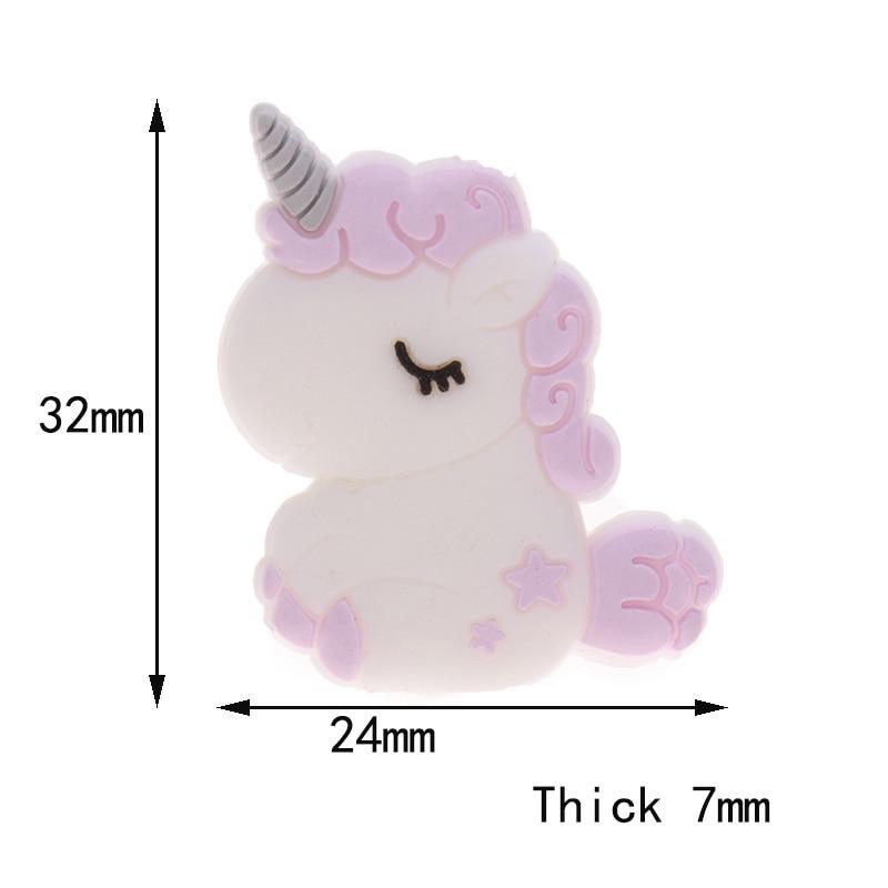 Silicone Unicorn Teether Beads Cute Cartoon Rodent BPA Free Baby Teething Toy For Baby and Kids