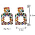 New Long Metal Hollowed-out Hanging Colorful Crystals Dangle Drop Earrings Fine Jewelry Accessories For Women