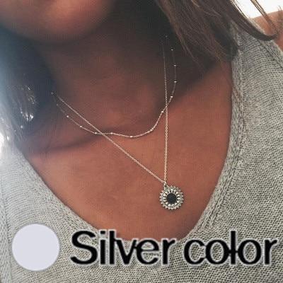 Multilayer Necklaces For Women Jewelry Gold Colors  Trendy High Quality Metals Geometric